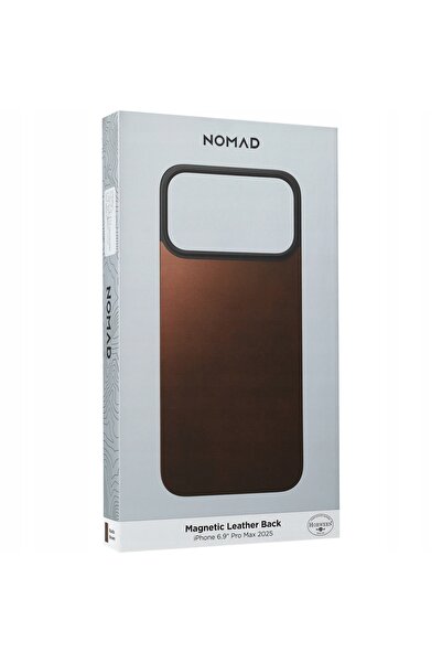 NO BRAND Husă din piele pentru spate cu MagSafe Nomad iPhone 17 Pro Max Maro