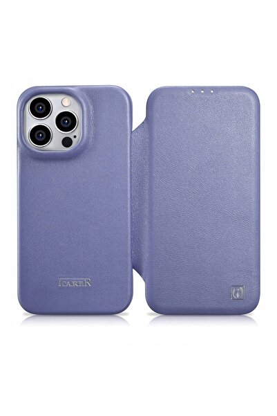 ICARER Husă din piele iPhone 14 Pro Max cu clapetă magnetică MagSafe, Piele P...