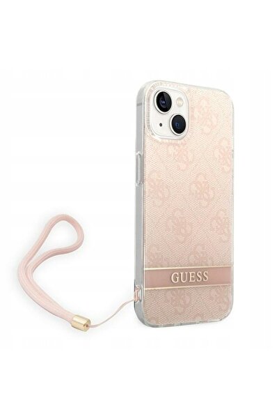 NO BRAND Husă Guess 4G Print Strap pentru iPhone 14 Plus, cu pandantiv, capac...