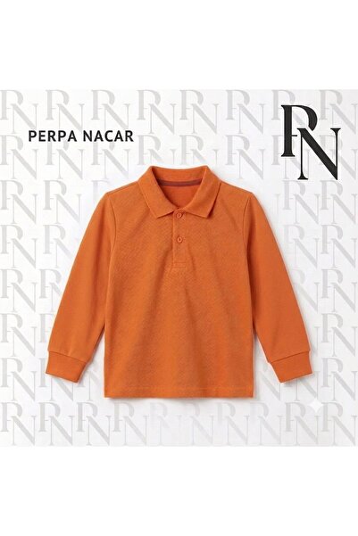 Nacar Okul Formaları Unisex Çocuk Uzun Kollu Polo Yaka Tişört