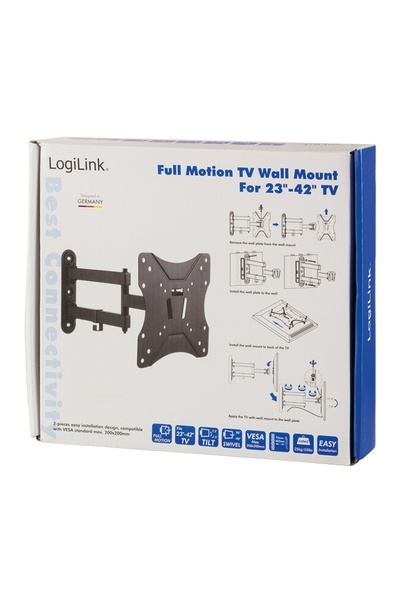 NO BRAND Suport TV de perete pivotant 23-42 inch VESA LogiLink 25kg Full Motion