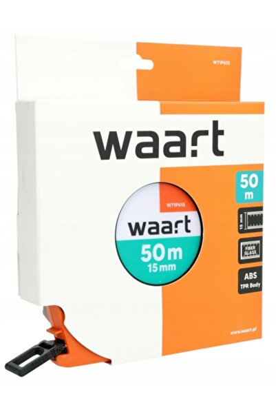 WAART Ruletă din fibră de sticlă 50m x 15mm cu înfășurare rapidă, mâner moale...