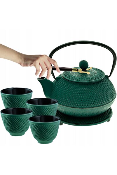 NO BRAND CEAINIC emailat, pentru prepararea ceaiului, 0.9L, verde