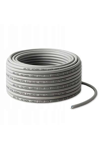 Qoltec Cablu patchcord 54559 CAT6 50m Cupru 1Gb/s LAN Gri