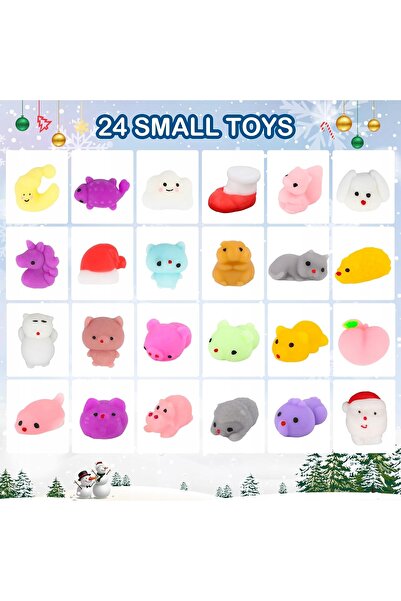 NO BRAND 2025 Calendar de Advent Mochi Squishy, Jucării de Crăciun pentru Copii
