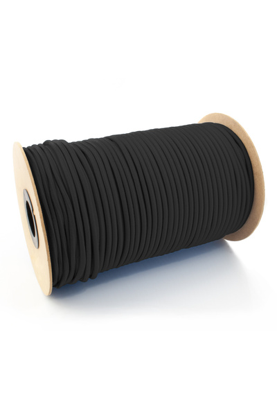NO BRAND Cordon elastic din cauciuc pentru bagaje, prelată, negru, 12mm, 30m