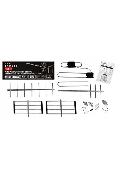 NO BRAND COMBO MUX8 LTE 4K DVB-T2 Antenă TV Terestră + Sursă de Alimentare + ...