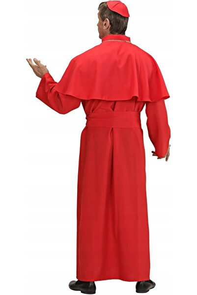 Widmann Costum de cleric cardinal roșu, de Halloween, tip Papă, XL