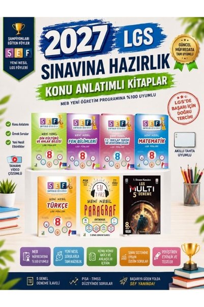 Damla Yayınevi 2027 Konu Anlatımlı Lgs Hazırlık Seti + Paragraf+ 1. Dönem 5 l...