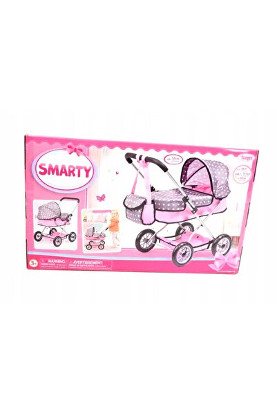 Bayer Cărucior de păpuși Smarty cu accesorii, stabil și ușor, pentru copii de...