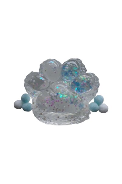 OEM Jucarie Antistres Squishy cu Revenire Lenta, Cat Paw Transparent cu Sclip...