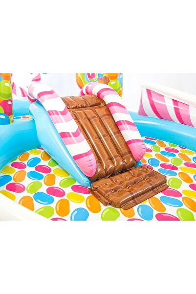Intex Candy Zone, loc de joacă acvatic gonflabil cu tobogan și fântână cu apă