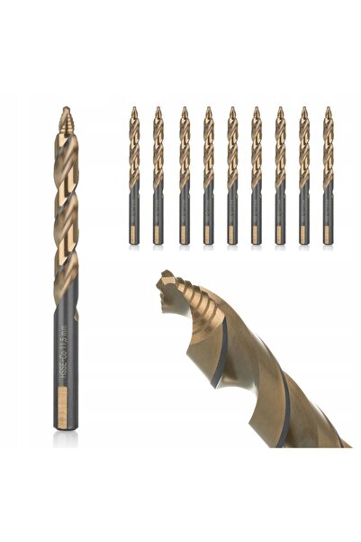 NO BRAND Burghie pentru metal Cobalt HSS-CO STEP-TEC 4,0MM 10 bucăți, burghiu...