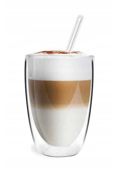 NO BRAND VIALLI 6 Pahare Termice VITA 350 pentru Cafea, Latte, Ceai, Suc, Paie