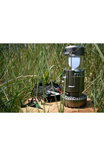NO BRAND Lampă LED de camping turistică cu panou solar
