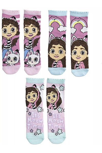 NO BRAND Cerdá Gabby's Dollhouse Meow Time Παιδικές Κάλτσες, 3 Ζευγάρια, Μέγε...