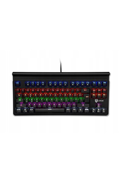NO BRAND Tastatură de gaming mecanică, switch-uri albastre, iluminare RGB, co...