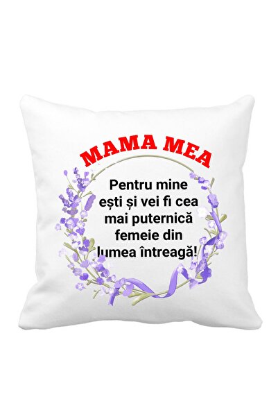 MARİ Pernă personalizată albă ,, mama"