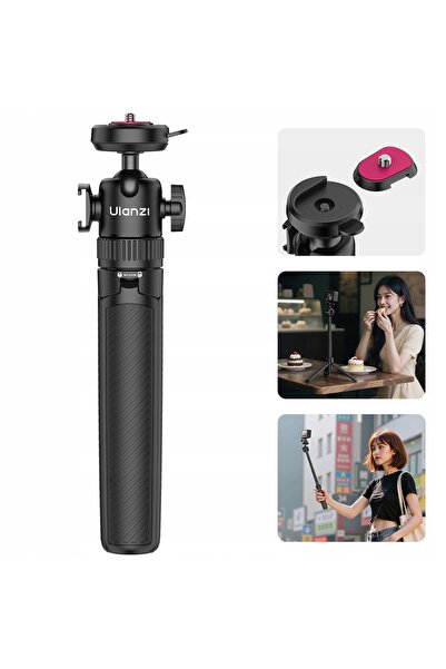 ulanzi Selfie stick trepied 2-în-1 pentru telefon și cameră cu eliberare rapi...