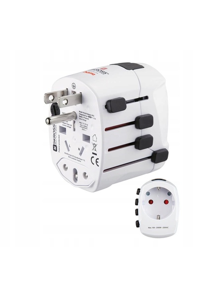 Hama Adaptor universal de călătorie, convertor pentru Europa, Marea Britanie,...