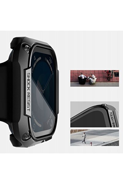 NO BRAND Husă de protecție 360 cu sticlă de la Spigen pentru Apple Watch 11 /...