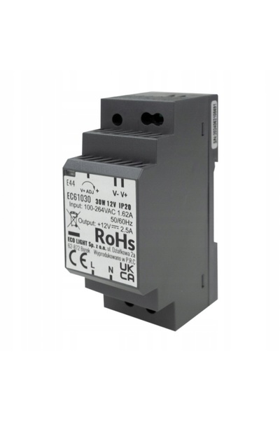 ecolight Sursă de alimentare pe șină DIN EC61030 PREMIUM 12V 30W IP20