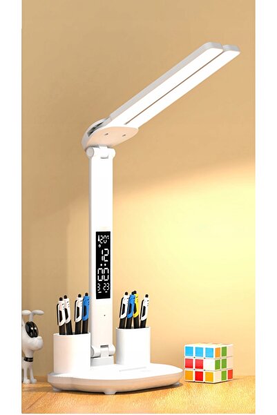 NO BRAND Lampă de birou LED cu afișaj LCD, modernă, cu organizator