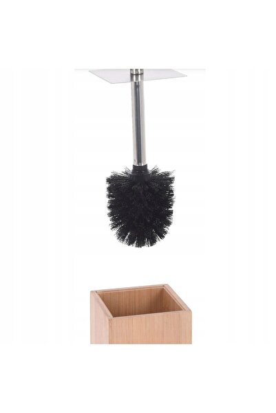 Bathroom Solutions Perie de toaletă cu suport din bambus 33x10x34 cm
