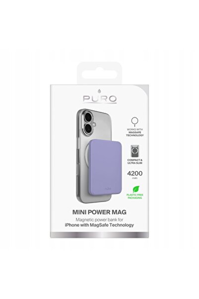 NO BRAND PURO POWERBANK 4200 mAh ultra-subțire pentru Apple MagSafe, telefon ...