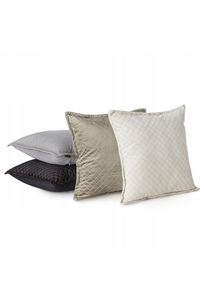 Eurofirany KIM 45x45 față de pernă decorativă din catifea, glamour, cu romb a...