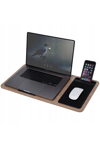 H&S Măsuță auxiliară cu tavă pentru laptop TACA MDF pentru pat 57x30 cm