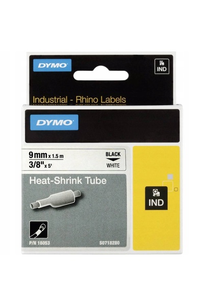 NO BRAND Bandă DYMO RHINO, tub termocontractabil de 9 mm, albă