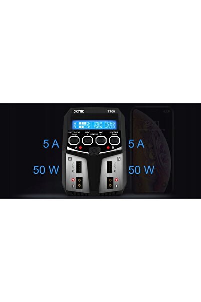 NO BRAND SKYRC 2X50W ÎNCĂRCĂTOR DE ACUMULATORI TIP POWER BANK CU FUNCȚIE DE B...
