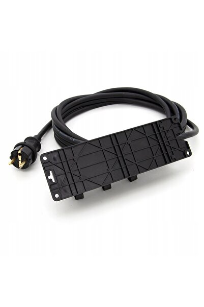 NO BRAND Prelungitor polonez 10m 3x1,5 mm² cu izolație cauciucată, cu 3 prize.