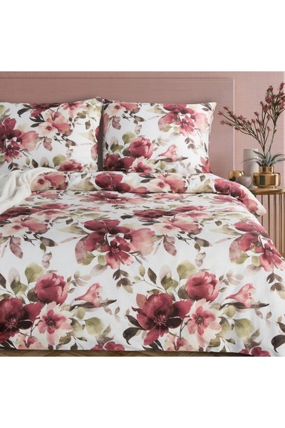 Eurofirany Set de lenjerie de pat KOMPLET SPRING/74 140X200 cm, flori din bum...