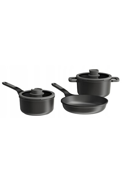 NO BRAND Set de vase de gătit BergHOFF Leo Stone+ din 5 piese cu strat antiad...