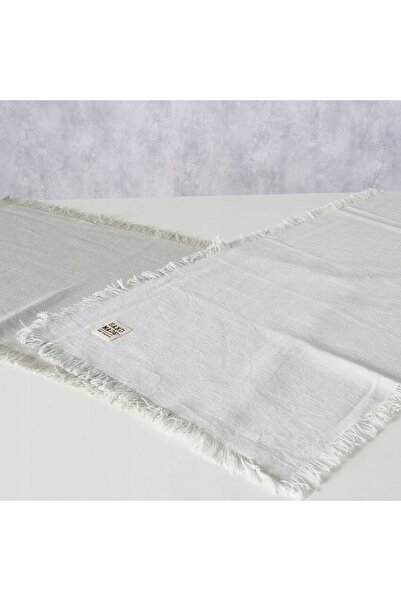 Boltze Traversă decorativă din bumbac, albă, lucrată manual, 40 x 140 cm