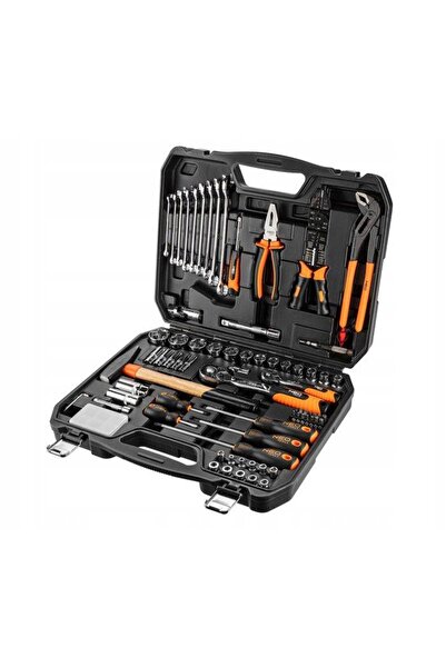 NEO Tools Set de chei 100 piese 1/2 " 1/4 " Cheie tubulară din oțel CrV