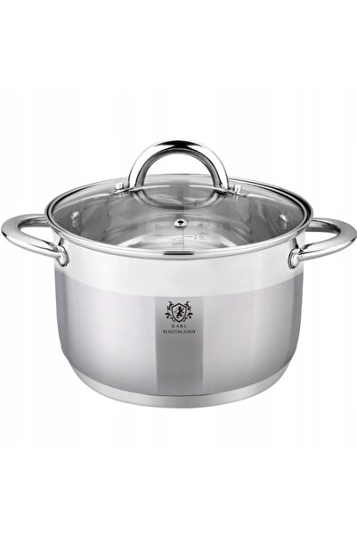NO BRAND Oală din oțel inoxidabil pentru aragaz și plită cu inducție, 3L, 20c...