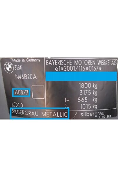 NO BRAND Vopsea auto spray + Lac transparent BMW A08 Silbergrau