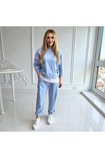 Azara Larissa Cotton Suit - Blue