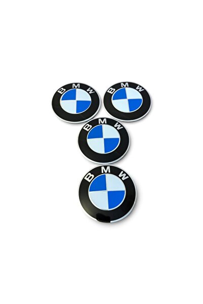 İKTUNING BMW 56 MM ALÜMİNYUM 4 ADET JANT GÖBEK KAPAK LOGOSU AMBLEM SETİ