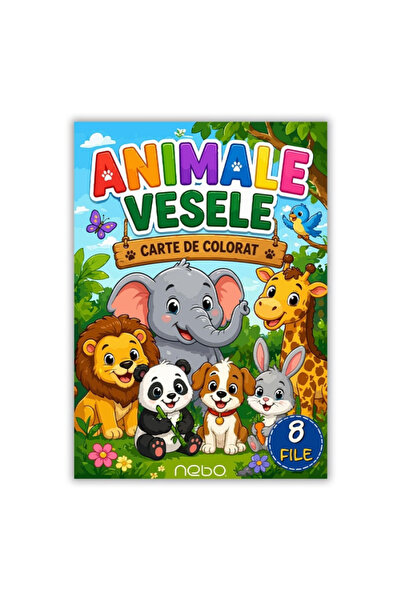 OEM Coloring Book A4, 8 Sheets, Happy Animals - Nebo, sheets Discover the fas...