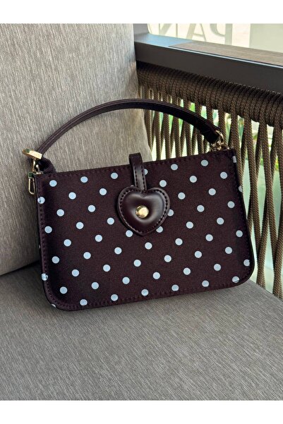 JASECO Polka Dot Patterned Heart Buckle Short Handle Women's Bag