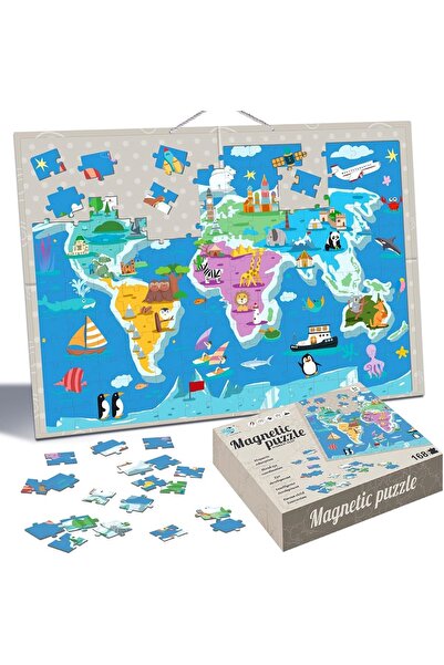 CasaDesteapta.ro Harta Magnetic, puzzle material didactic familiariza copilul...