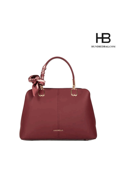 Chrisbella Crisbella Handbag with Large Wallet - Burgundy