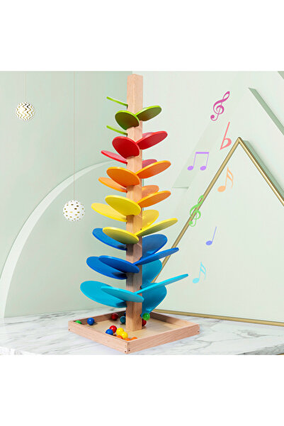 OEM Arbore Montessori din Lemn Muzical - Copacul Rainbow