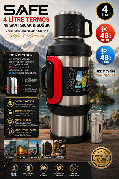 Genel Markalar SAFE 4 Litre Premium Termos