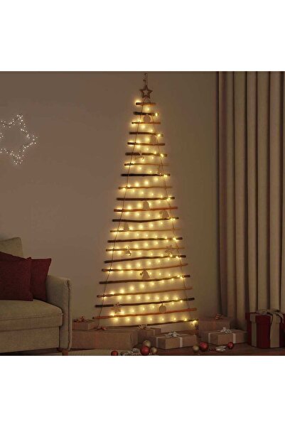 vidaxl Christmas Tree Natural 210 cm Solid Ash Wood