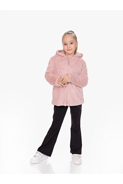 markam pink PELUŞ KAPÜŞONLU MONT İÇİ ASTARLI